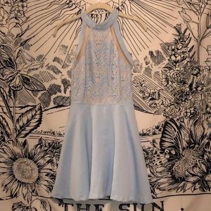 Baby blue cocktail dress